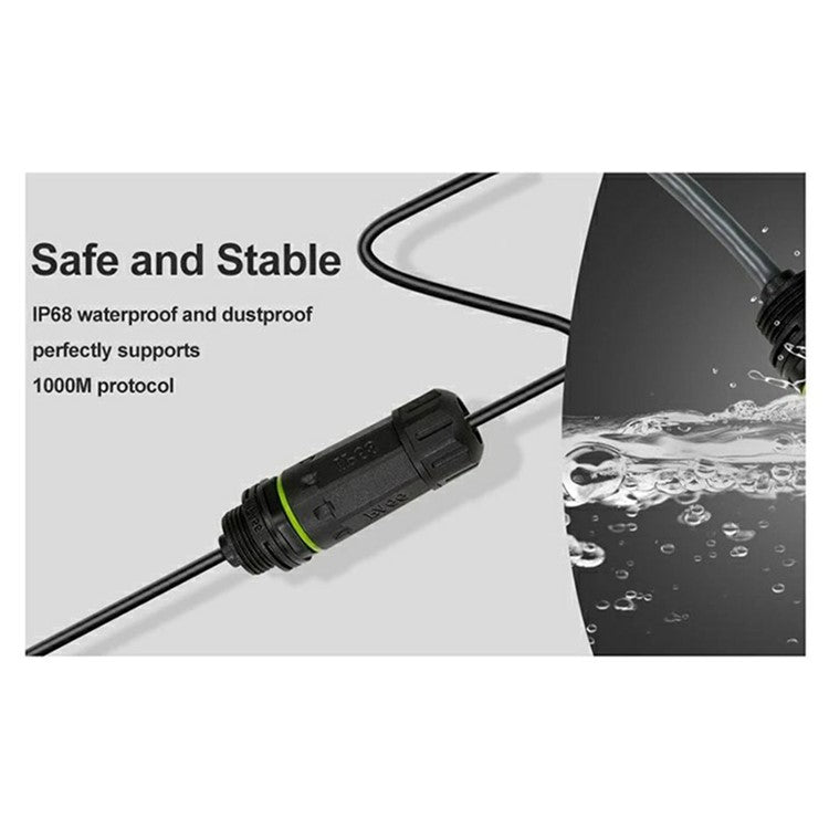 2Pcs Starlink Gen 2 Ethernet Cable Adapter Waterproof 1200Mbps SPX Plug to RJ45 Connector for Router