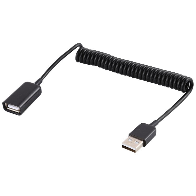 Male To Female USB Extension Cable USB Extender Adapter Spring Computer Phone Charging Cable
