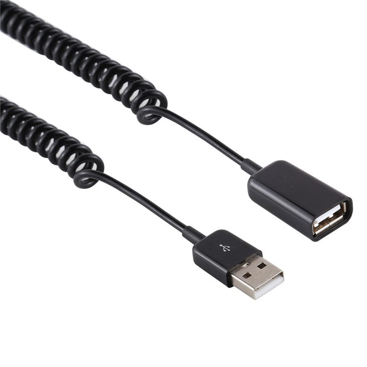 Male To Female USB Extension Cable USB Extender Adapter Spring Computer Phone Charging Cable