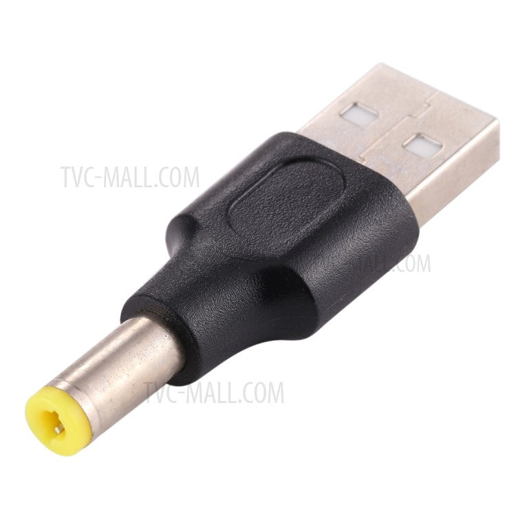 10Pcs DC Power Plug 5.5 x 2.5mm Male To USB 2.0 Male Adapter