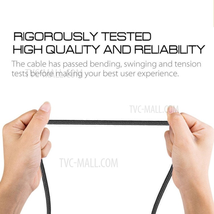 Big Square Male to Type-C Nylon Braided Power Charging Cable for Lenovo Laptop 1.8m