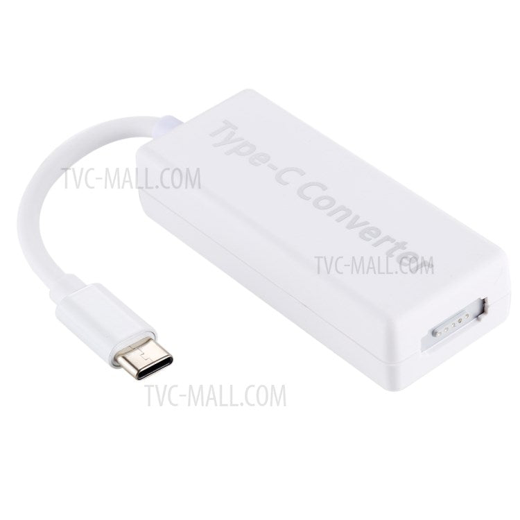 65W 5 Pin Magnetic Head to Type-C Male Head Converter for Apple Laptop All Models - White