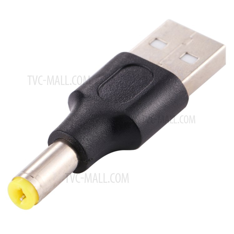 10Pcs DC Power Plug 5.5 x 1.7mm Male To USB 2.0 Male Adapter