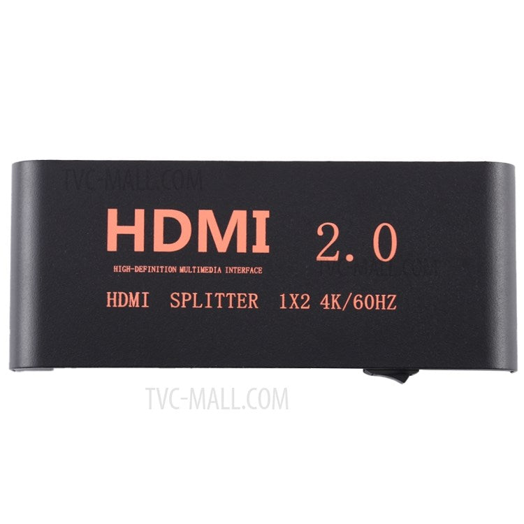 1x2 HDMI 2.0 4K@60Hz Splitter Support HDCP2.2 - EU Plug