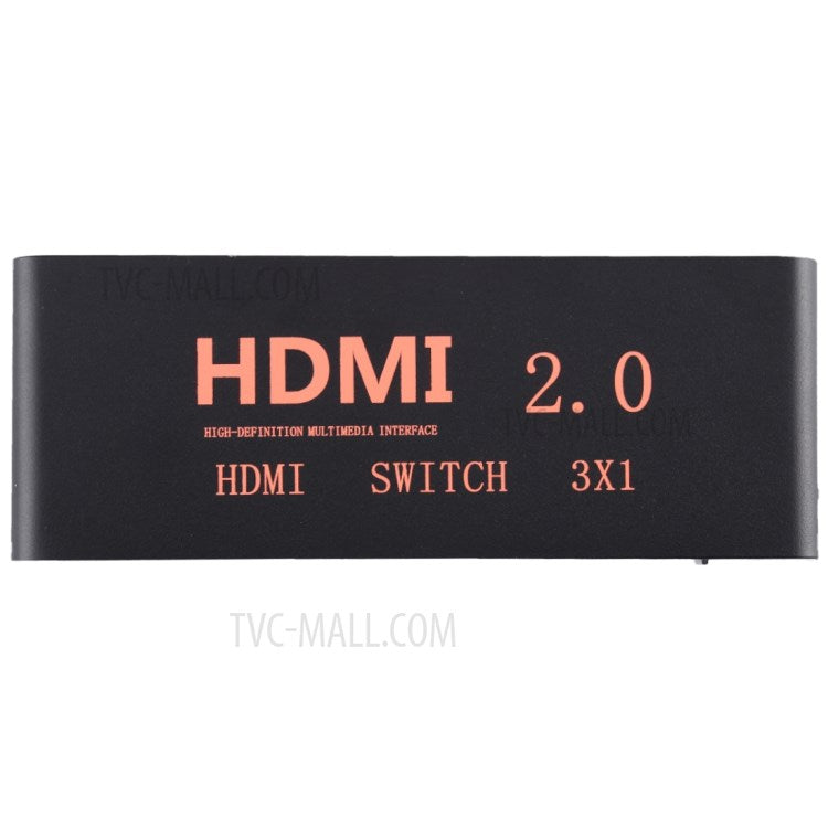 HDMI Switch 3x1 Multi-Viewer Splitter with Remote Control Support 4K/60Hz - US Plug