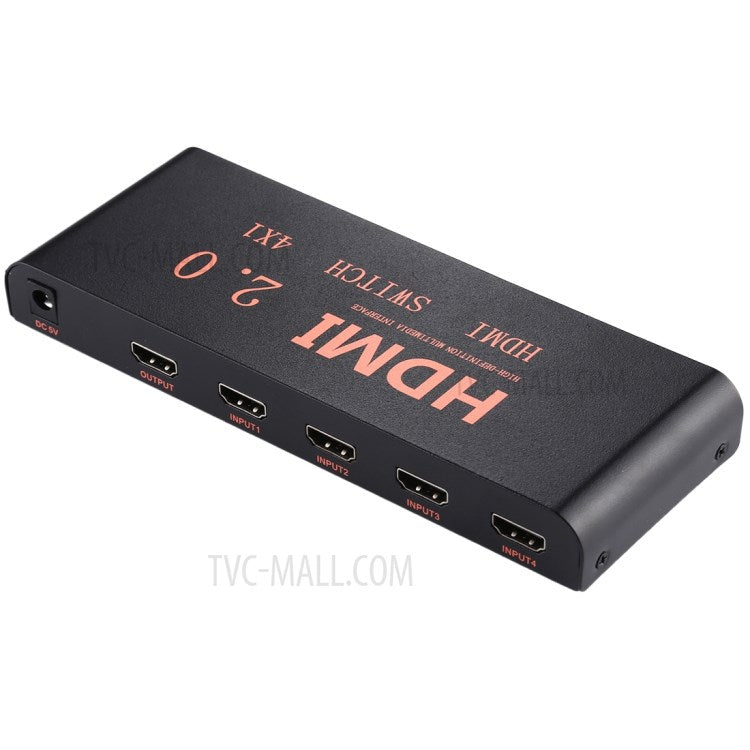 HDMI Switch 4x1 Multi-Viewer Splitter with Remote Control Support 4K/60Hz - US Plug