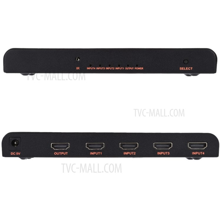 HDMI Switch 4x1 Multi-Viewer Splitter with Remote Control Support 4K/60Hz - UK Plug