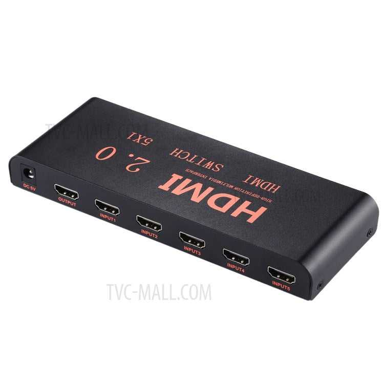 HDMI Switch 5x1 Multi-Viewer Splitter with Remote Control Support 4K/60Hz - US Plug