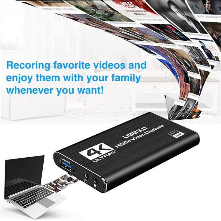 USB 3.0 4K 60HZ 1080P 60Fps HD Video Game Capture Card Video Converter HDMI Output Live Streaming for XBOX PS4 MAC