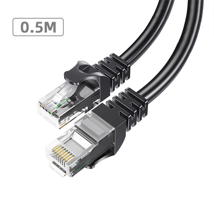 ESSAGER 0.5m Cat6 RJ45 Network LAN Cable Ethernet Cable Computer Patch Cord for Router - Round Wire