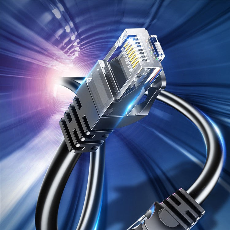ESSAGER 0.5m Cat6 RJ45 Network LAN Cable Ethernet Cable Computer Patch Cord for Router - Round Wire