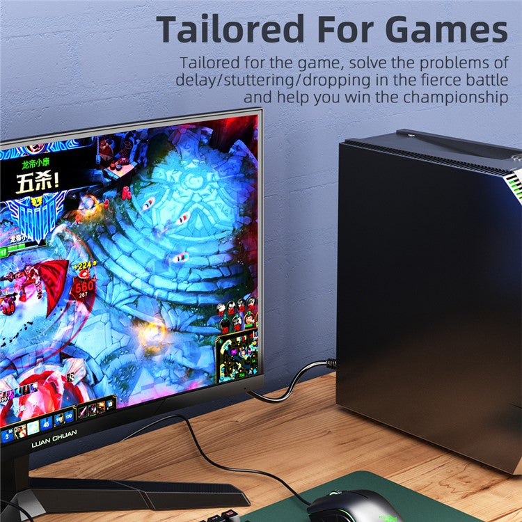 ESSAGER 0.5m Cat6 RJ45 Network LAN Cable Ethernet Cable Computer Patch Cord for Router - Round Wire