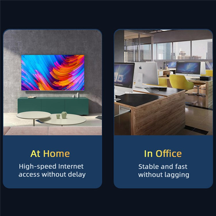 ESSAGER 2m Ethernet Cable Cat 6 Lan Cable RJ45 Network Patch Cord for PC Computer Router - Round Wire