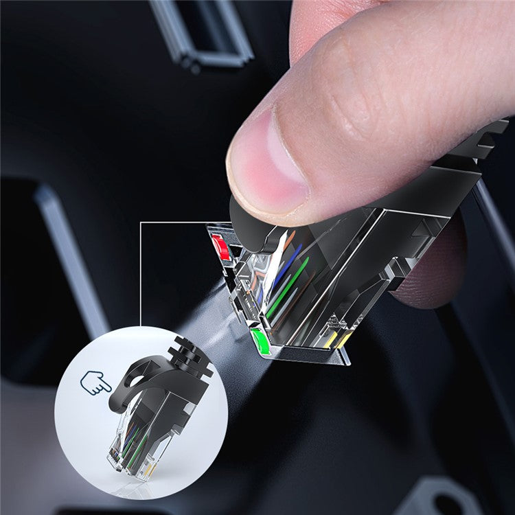 ESSAGER 2m Ethernet Cable Cat 6 Lan Cable RJ45 Network Patch Cord for PC Computer Router - Flat Wire