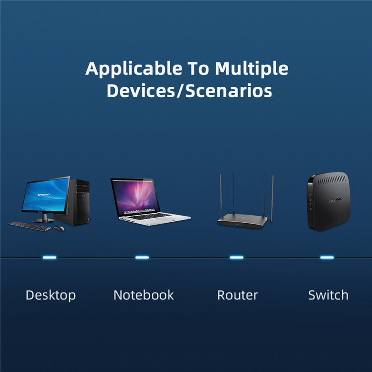 ESSAGER 2m Ethernet Cable Cat 6 Lan Cable RJ45 Network Patch Cord for PC Computer Router - Flat Wire