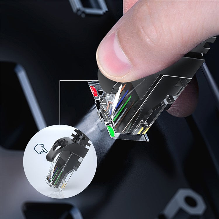 ESSAGER 3m High Speed Ethernet Cat 6 Lan Cable RJ 45 Internet Network Patch Cord for PC Router - Flat Wire