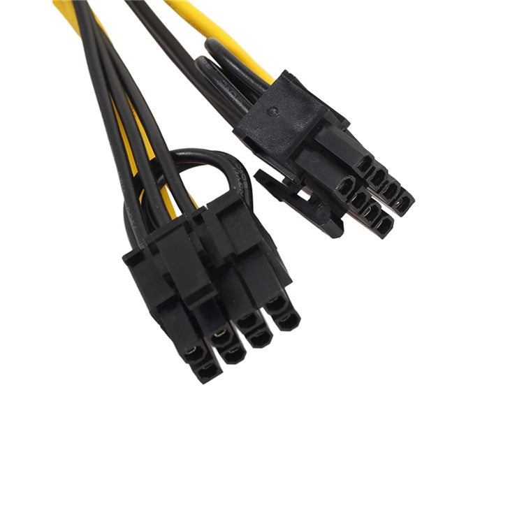 PCI-E 6-Pin to Dual 6+2-Pin (6-Pin/8-Pin) Splitter Cable Graphic Video Card 6-Pin to Dual 8-Pin Power Supply Cable 20cm