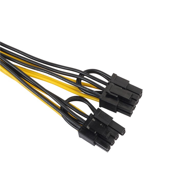PCI-E 6-Pin to Dual 6+2-Pin (6-Pin/8-Pin) Splitter Cable Graphic Video Card 6-Pin to Dual 8-Pin Power Supply Cable 20cm