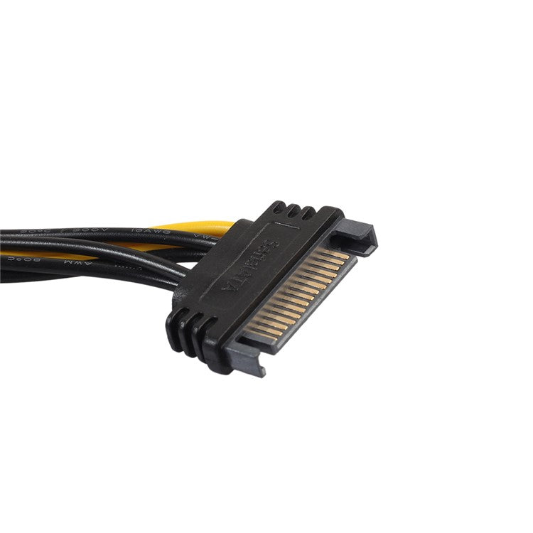 SATA 15pin to 6pin PCIe PCI-e PCI Express Adapter Cable Graphics Card Power Cable