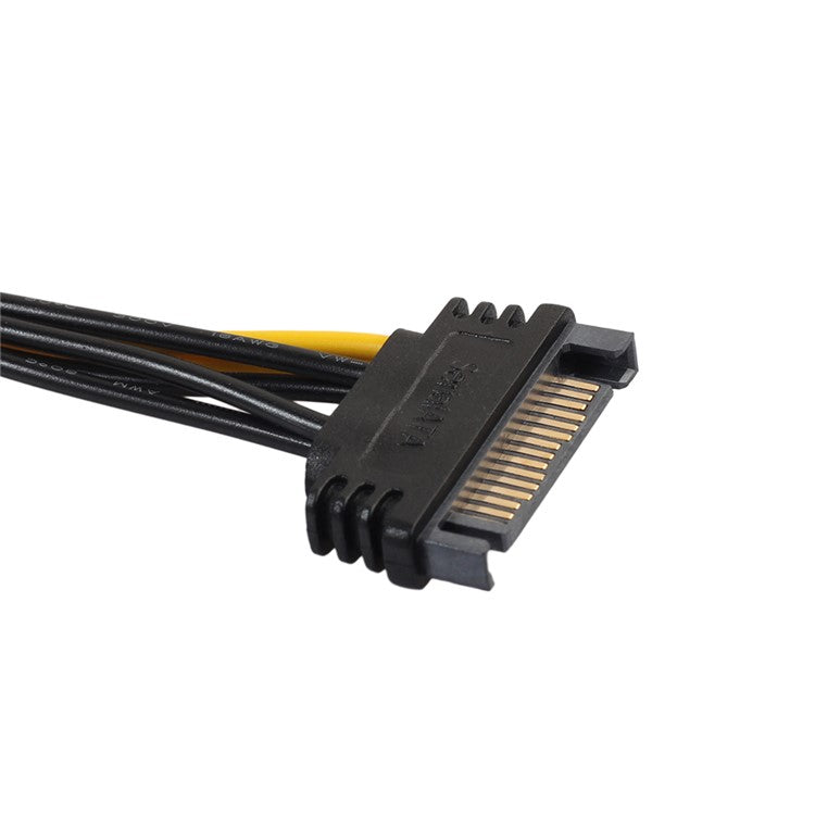 SATA 15pin to 6pin PCIe PCI-e PCI Express Adapter Cable Graphics Card Power Cable