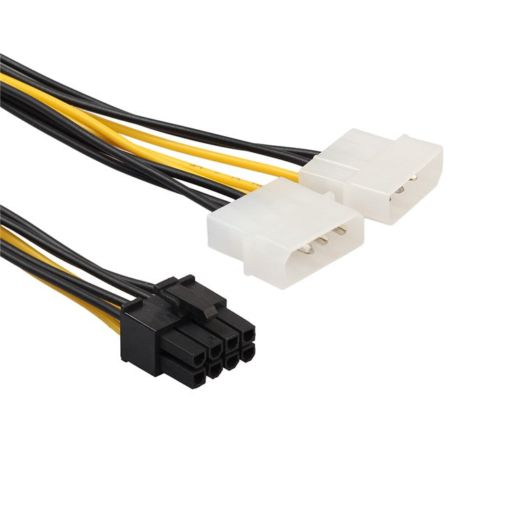 8Pin to Dual 4Pin Video Card Power Cord Y Shape 8 Pin PCI Express to Dual 4 Pin Graphics Card Power Cable