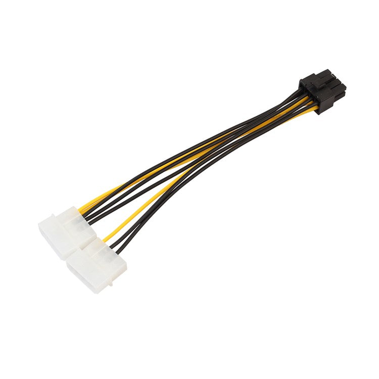 8Pin to Dual 4Pin Video Card Power Cord Y Shape 8 Pin PCI Express to Dual 4 Pin Graphics Card Power Cable