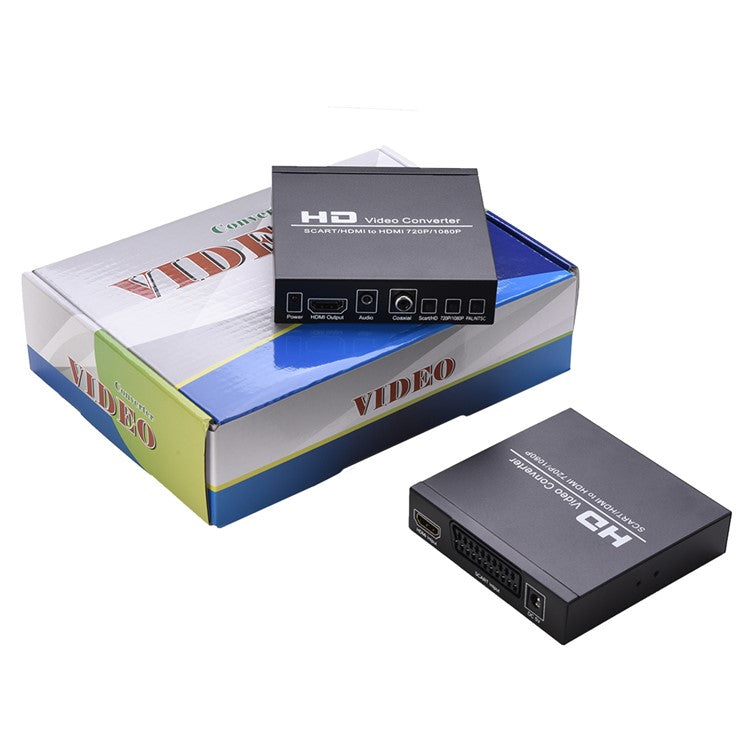 NK-8S SCART/HDMI to HDMI Converter Adapter 720P/1080P HDMI Signal for TV DVD Set-top Box HD Player Game Console