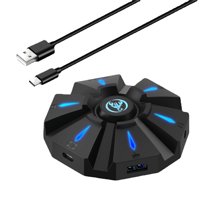 HXSJ P9 Controller Gaming Keyboard Mouse Converter Adapter with LED Light for PS4/PS3/Xbox One