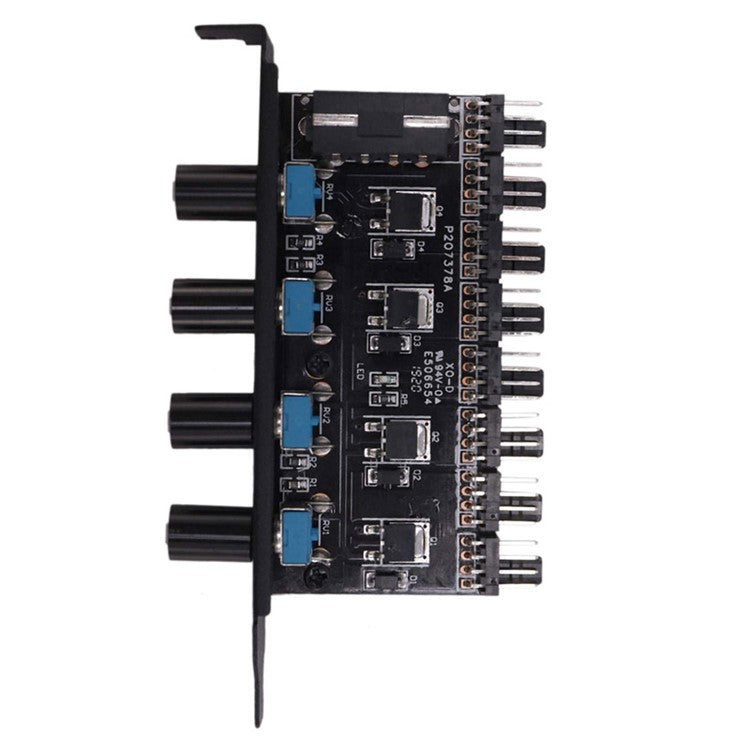 4Pin 3Pin 8 Way 4 Knob Computer Case Cooling Fan Hub Speed Controller Regulator Splitter Adapter (4-pin IDE Power Supply)