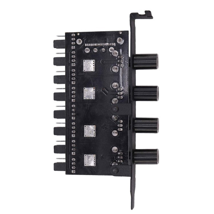 4Pin 3Pin 8 Way 4 Knob Computer Case Cooling Fan Hub Speed Controller Regulator Splitter Adapter (4-pin IDE Power Supply)