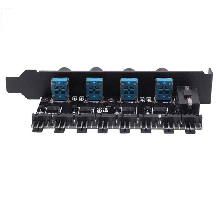 4Pin 3Pin 8 Way 4 Knob Computer Case Cooling Fan Hub Speed Controller Regulator Splitter Adapter (4-pin IDE Power Supply)