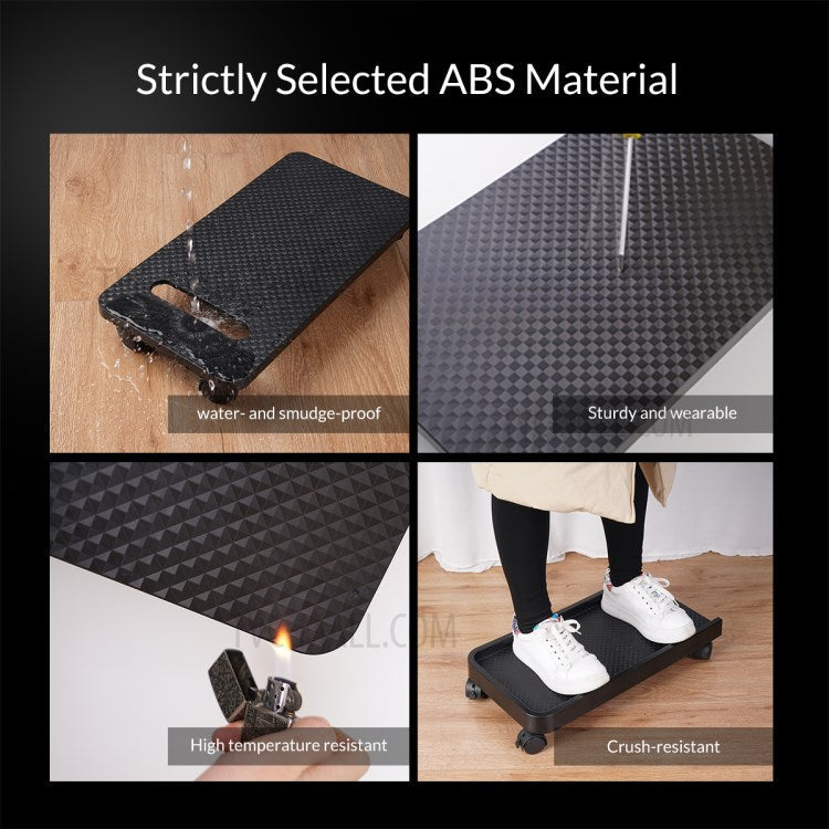 ORICO CPB1 Computer Host Support Carbon Fiber Grain Bracket with Wheels and Brake Lock