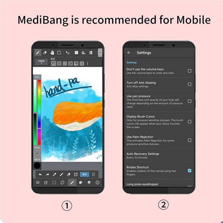 VINSA Electronic Drawing Plate Digital Tablet Hand Drawing Board + Pressure Sensitive Pen with Hand-feeling Film Storage Bag Kit Set for Mobile Phone Computer Laptop