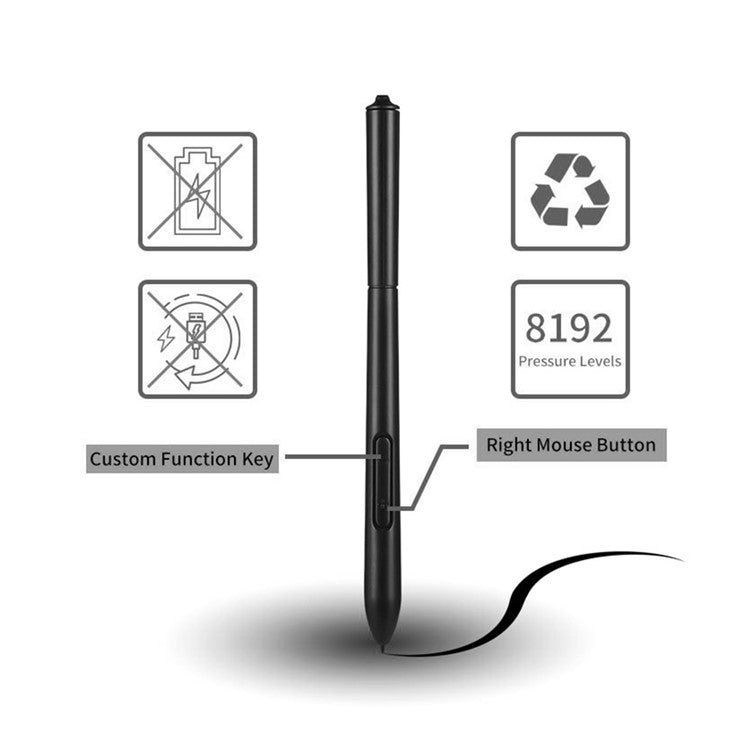 VINSA Digital Tablet Electronic Drawing Plate Hand Drawing Board + Pressure Sensitive Pen with Refills Hand-feeling Film Kit Set for Mobile Phone Computer Laptop