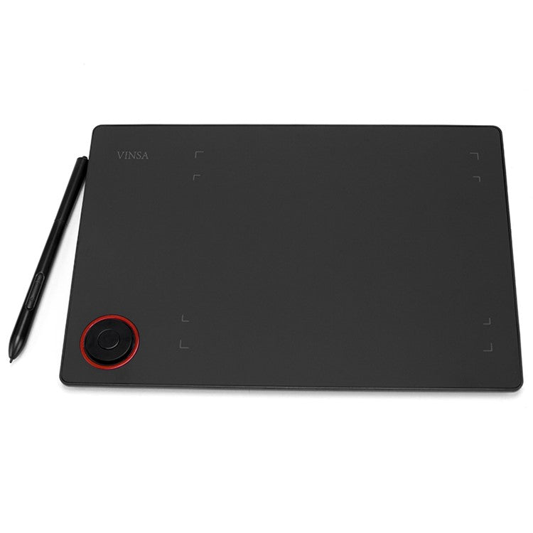 VINSA T608 Digital Drawing Plate Hand Drawing Board Graphics Tablet with 8192 Levels Pressure Sensitive Pen OTG Adapter and Cable