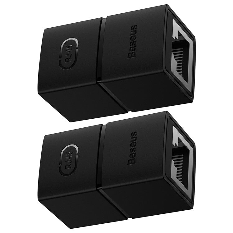 BASEUS AirJoy Series 2Pcs Network Extender Adapter RJ45 Ethernet Cable Connector - Black