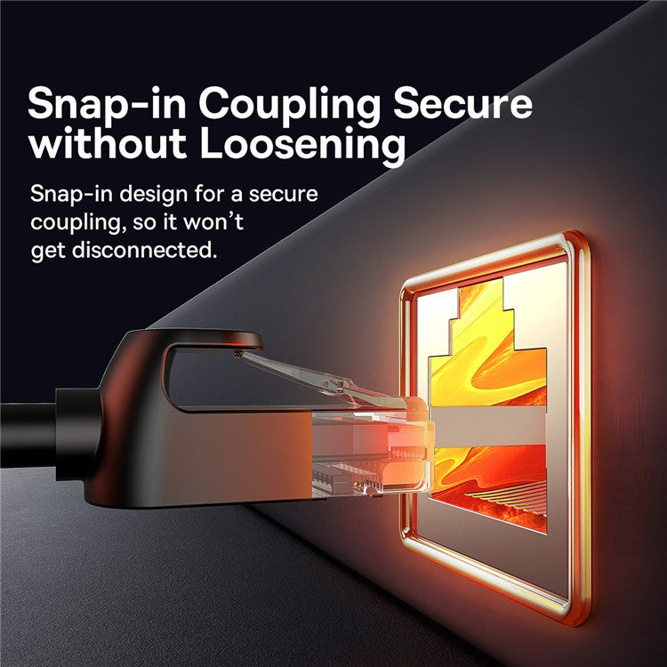 BASEUS AirJoy Series 2Pcs Network Extender Adapter RJ45 Ethernet Cable Connector - Black