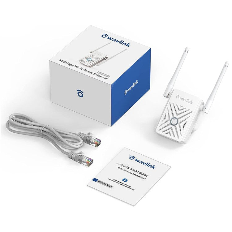 WAVLINK WS-WN578W2-A Signal Amplifier N300 WiFi Wireless AP Repeater Signal Booster with 2 Antennas for Home Office - AU Plug