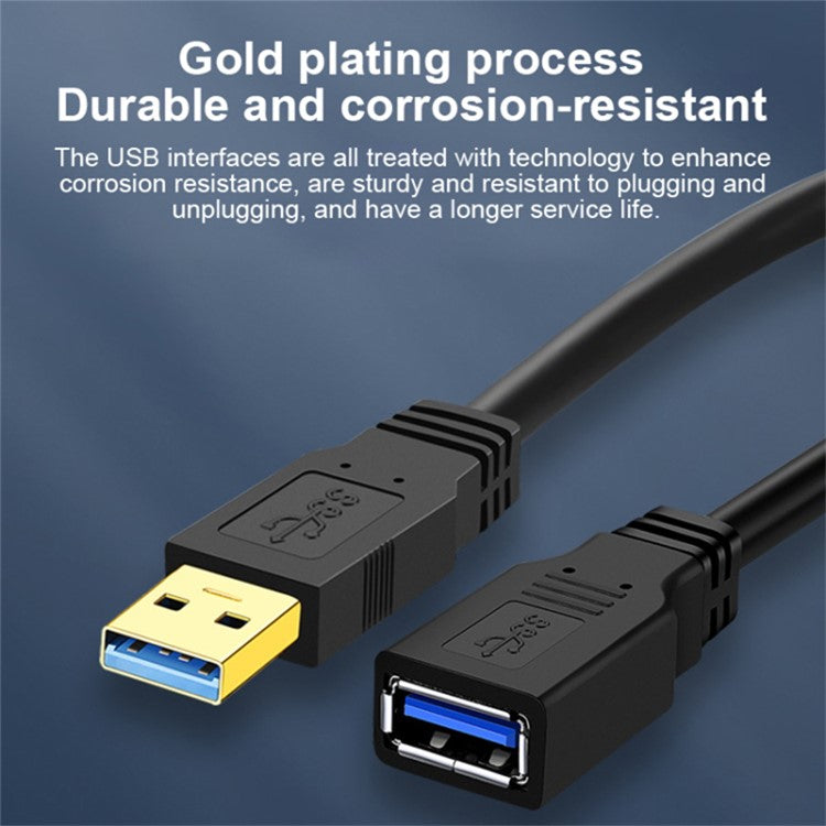 2m USB 3.0 Male to Female Extension Cord High Speed PVC Data Transfer Cable