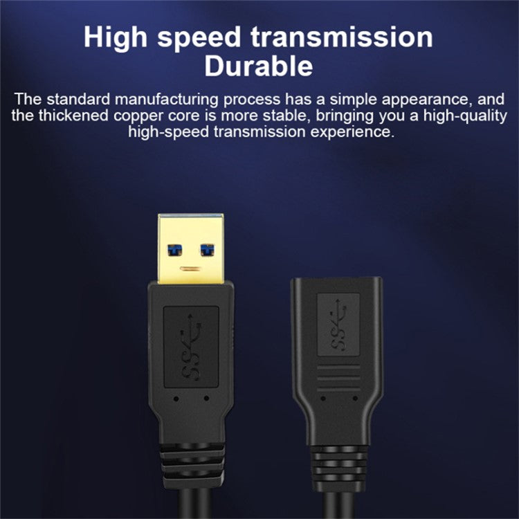 2m USB 3.0 Male to Female Extension Cord High Speed PVC Data Transfer Cable