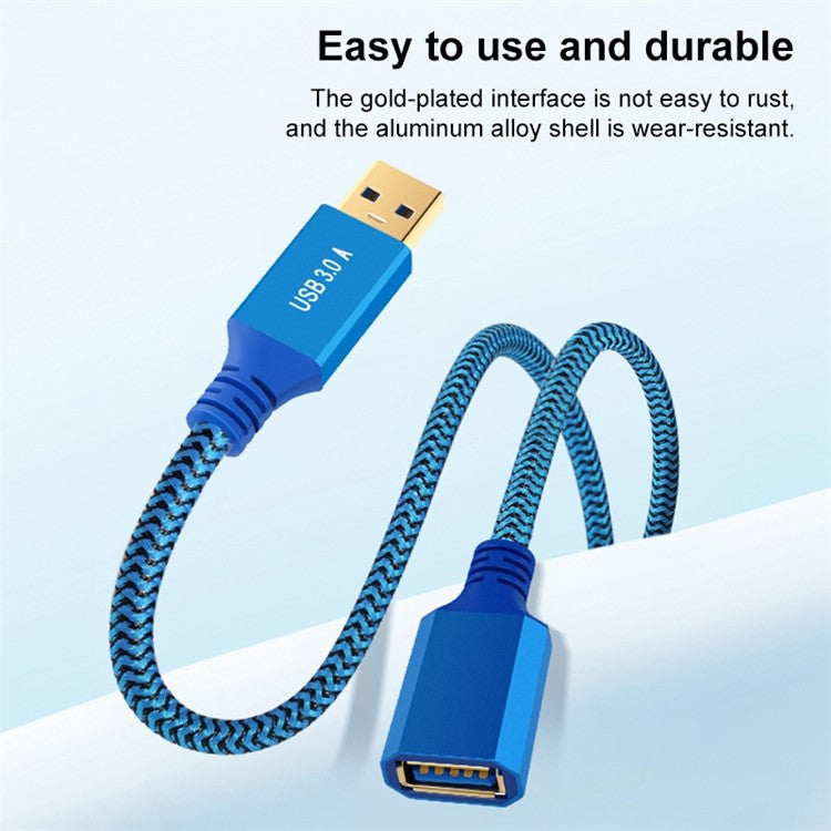 0.6m USB 3.0 Male to Female Extension Cable for Printer / Hard Disk Box / Set-Top Box