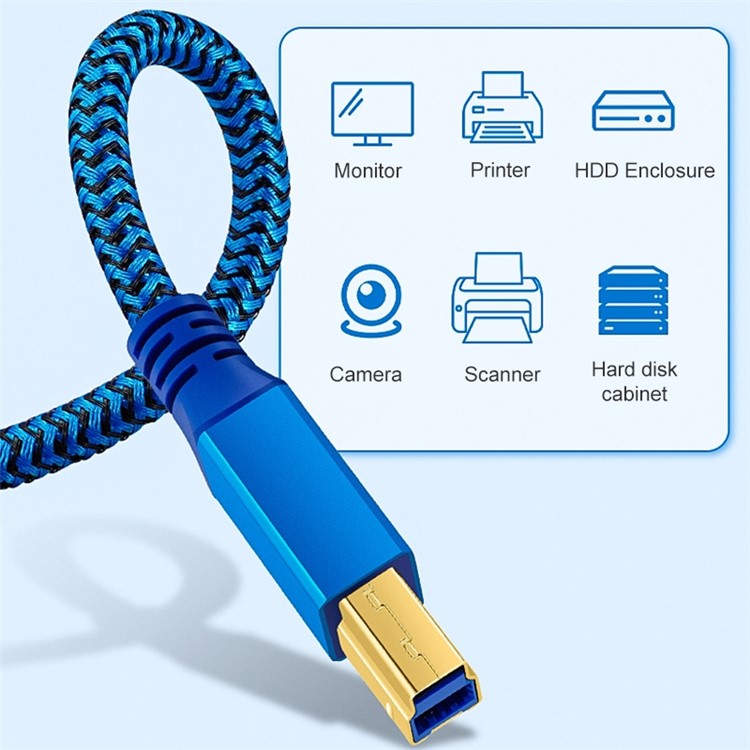0.3m USB-A 3.0 Male to USB Type-B Male Connection Cable for Printer / Hard Drive Box