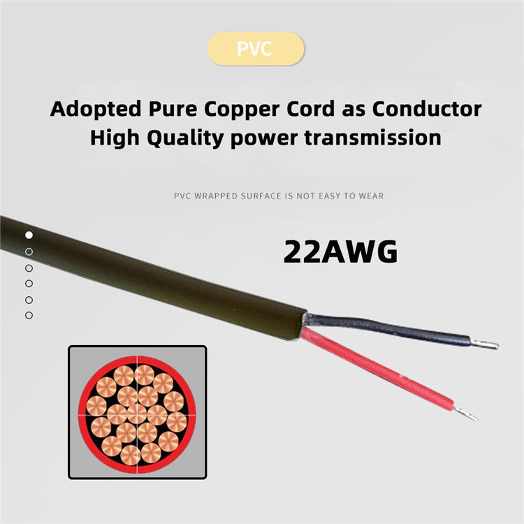 PW-010-DC Angled DC 5.5mm to DC 5.5x2.5mm 5.5x2.1mm 4.0x1.7mm 3.5x1.3mm Connector Charge Cable, 1.5m