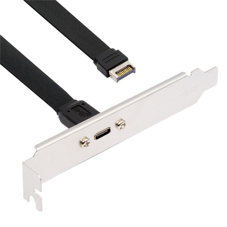 UC-037-20G USB 3.2 Type-E IDC 20Pin Front Panel Header to USB-C Female 0.5m 20Gbps Extension Cable