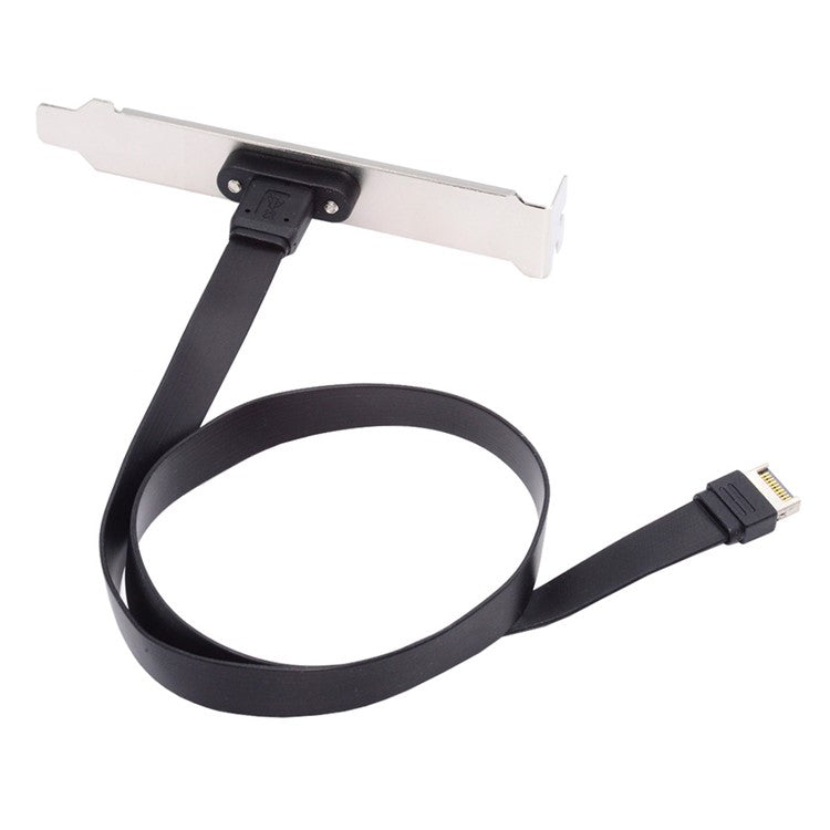 UC-037-20G USB 3.2 Type-E IDC 20Pin Front Panel Header to USB-C Female 0.5m 20Gbps Extension Cable