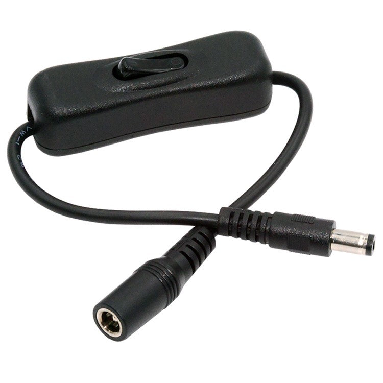 PW-012-DC DC Cable with On / Off Power Switch Button DC 5.5x2.1mm Male to Female for DC 5V Desk Lamp Fan Camera