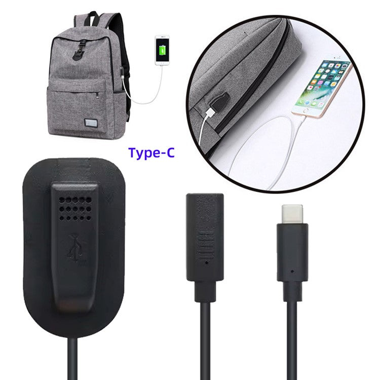 UC-172 USB-C 65W Type-C Male to Female Extension Cable for Outdoor Travel Camping Backpack Charging