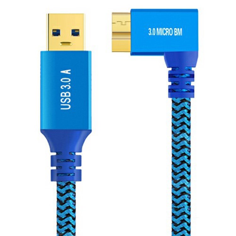 1m USB-A 3.0 to Micro B 3.0 Male to Male High-Speed Transmission Mobile Hard Disk Data Cable