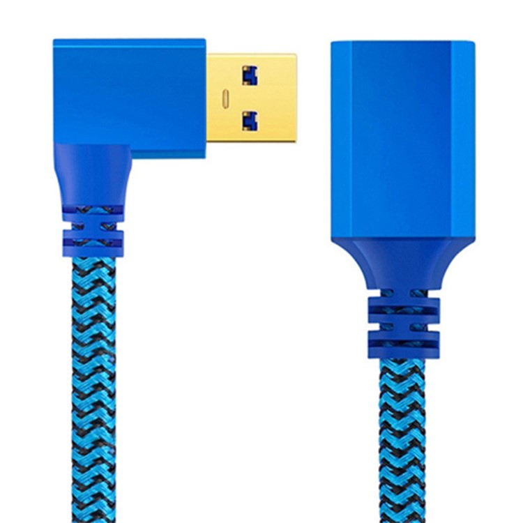 1m Right Angled USB 3.0 Male to Female High Speed Extension Cable for U Disk / Mouse / Keyboard