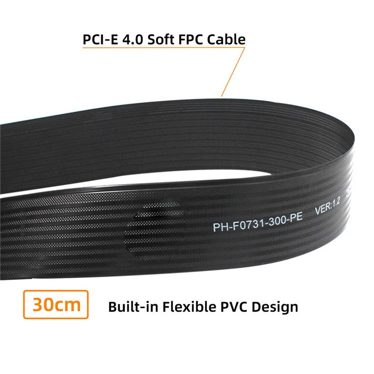 EP-050-BK NGFF M-Key NVME Male to Female Extension PCI Express Cable 30cm PCI-E 4.0 for Mainboard SSD 2280